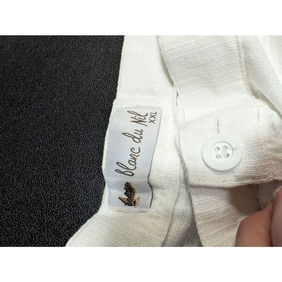 Blanc Du Nil Cotton White Shorts Chinos 2 side pockets Men's Size XXL - Picture 3 of 6